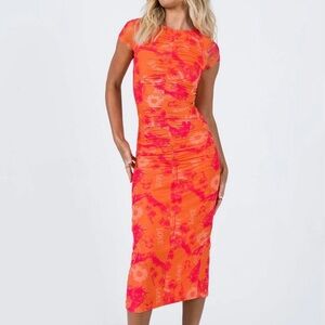 Princess Polly Stella Modern Statement Midi Dress Size 2